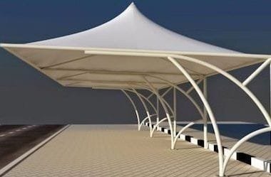 حداد يركب مظلات هرمية مع توريد المواد كاملة الدمام الشرقية الجبيل